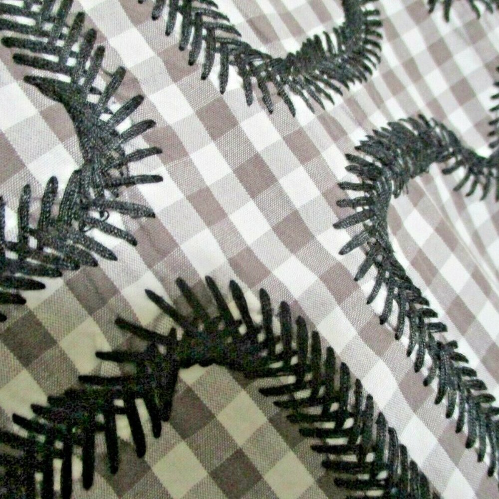 Mens Gingham Casual Button Front Shirt sz XXL Brown White Freedom Hope - Picture 9 of 12